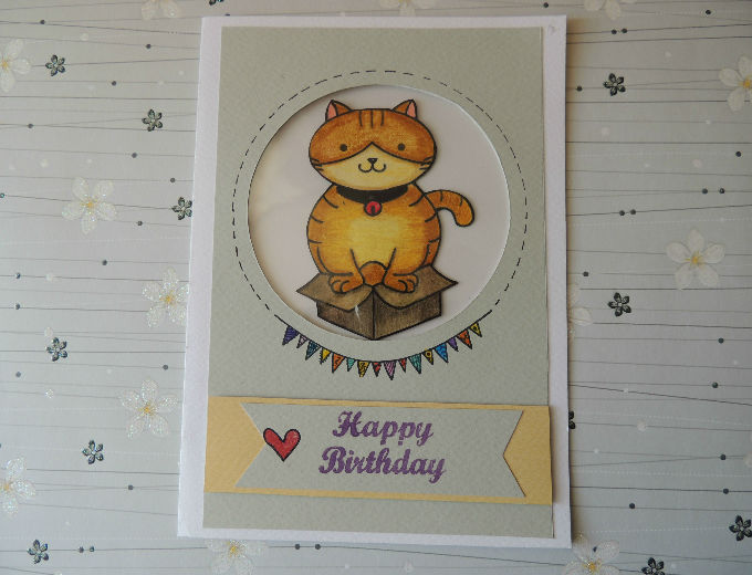 Tarjeta de cumpleaños Gato