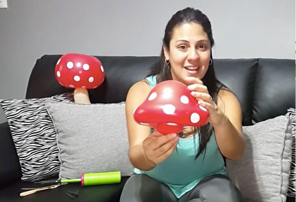 Cómo hacer hongos con globos paso a paso