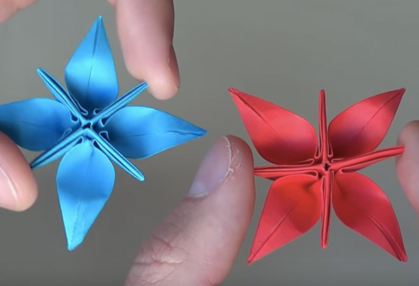 Flor Estrella en origami