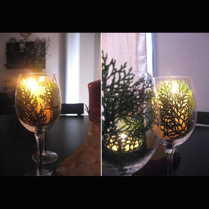 Lámpara en copas: iluminación simple