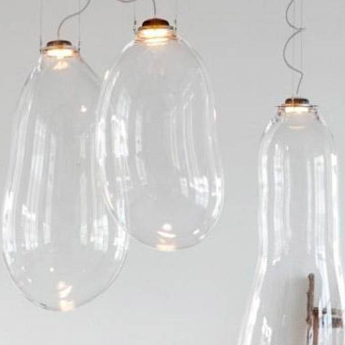 Lámparas con diseño de pompas de jabón