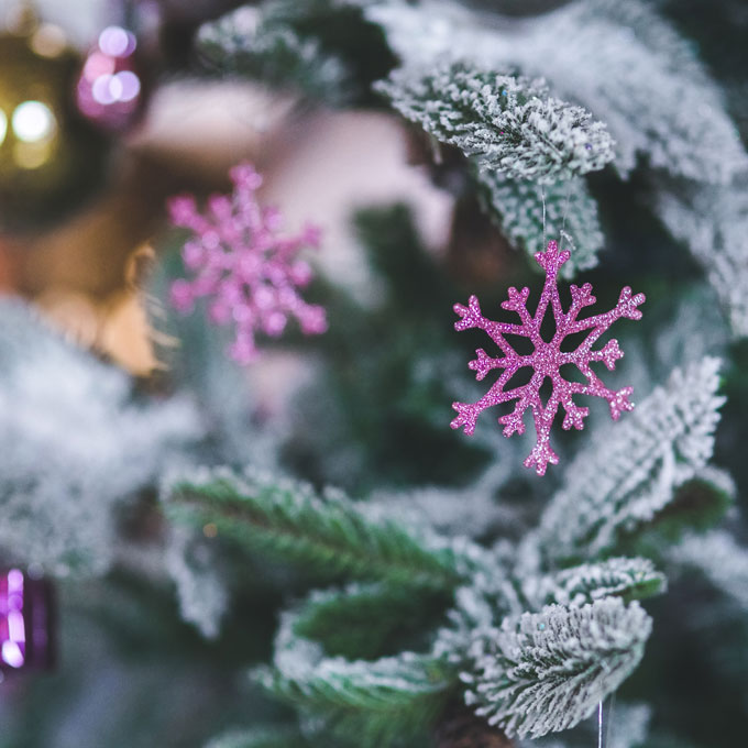 Copos de nieve en esta Navidad