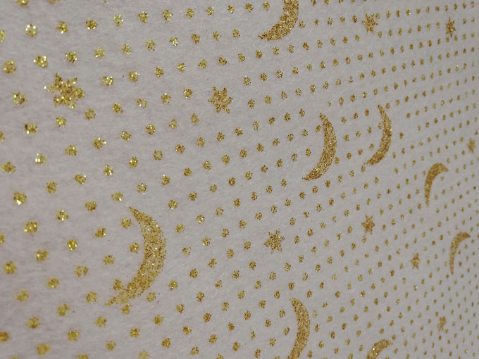 Fieltro mandarina escarchado