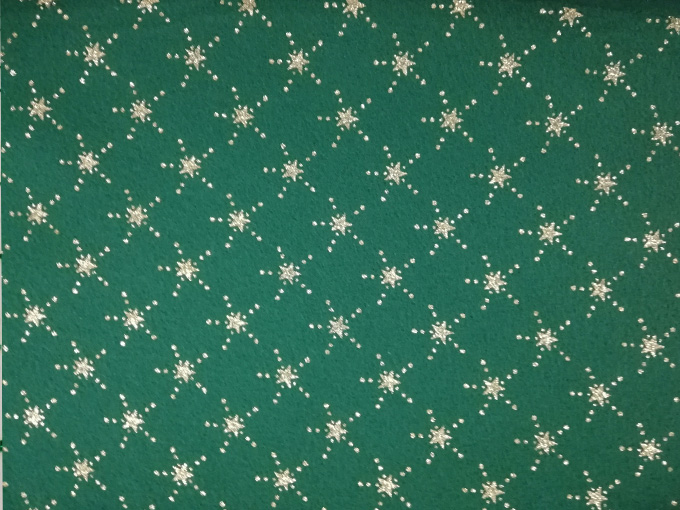 Tela polar (fleece) Navidad verde estrellas doradas