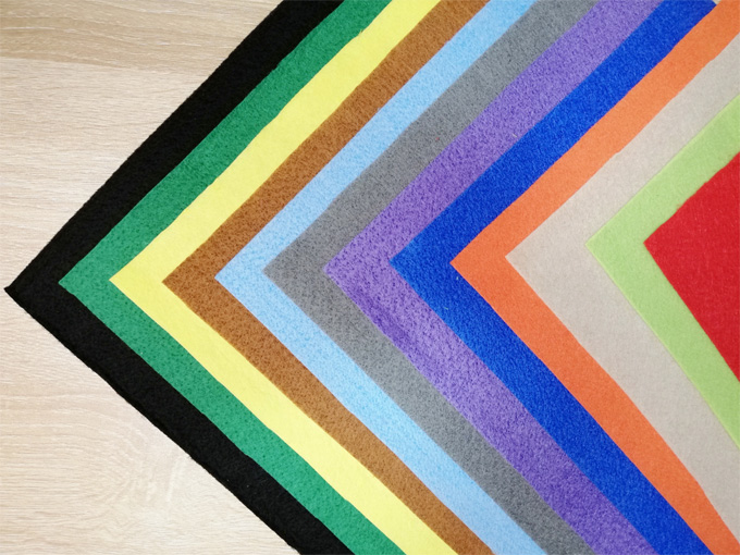 Pack de Fieltro de 25 x 25 cm - 12 colores