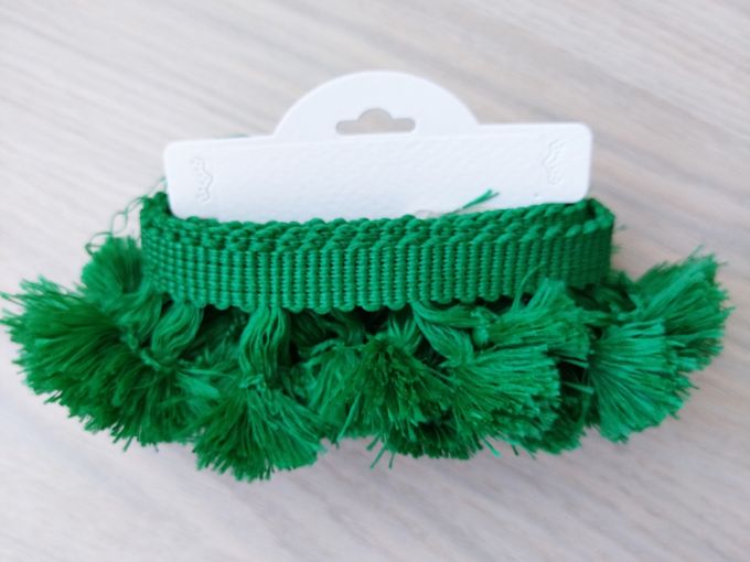 Cinta de fleco verde navidad x 2 metros