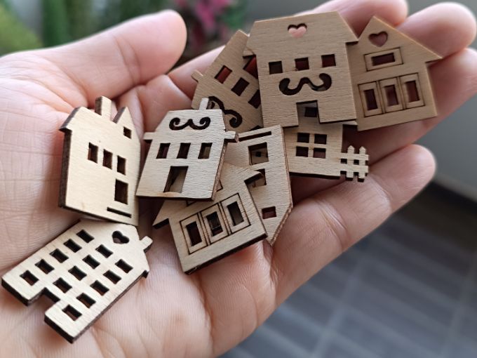 Casitas de madera color natural